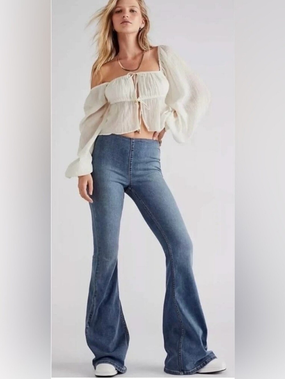 Free People Penny Pull On Flare Jeans